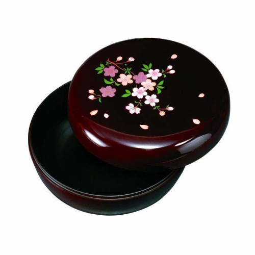 菓子器 6.0寸 溜 里桜(内梨地)【YG92】 2026559 - 和歌山県那智勝浦町