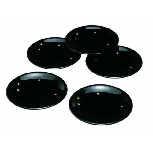 5.0寸 銘々皿 黒 千鳥 (5枚組)【YG111】 2026578 - 和歌山県那智勝浦町