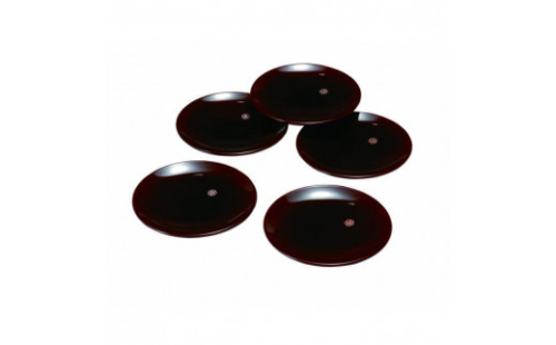 4.5寸 銘々皿 総溜 明月 (5枚組)【YG116】 2026582 - 和歌山県那智勝浦町