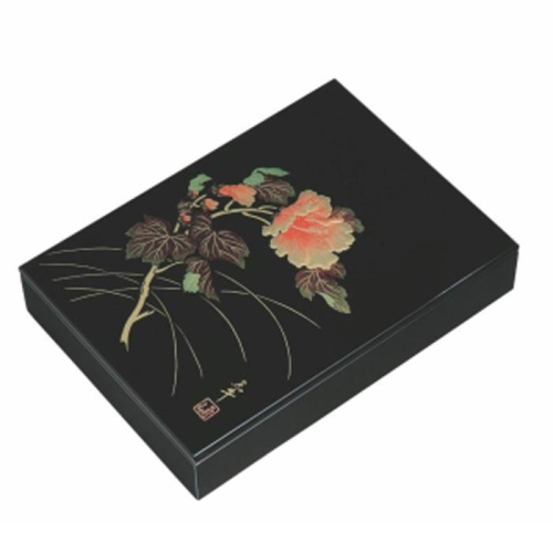 紀州漆器 板蓋手許 文庫 黒 紀の花 A4サイズ【YG243】 2026683 - 和歌山県那智勝浦町