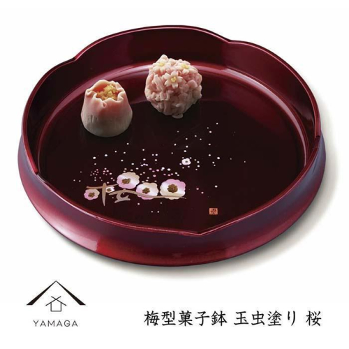 梅型菓子鉢 玉虫塗 桜【YG240】 2026700 - 和歌山県那智勝浦町