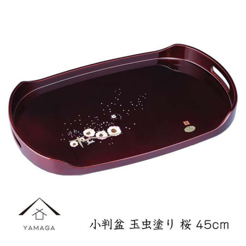 小判盆 玉虫塗 桜 45cm【YG241】 2026701 - 和歌山県那智勝浦町