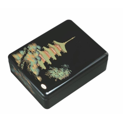 紀州漆器 新丸型文庫DX 黒 五重の塔【YG338】 2026755 - 和歌山県那智勝浦町