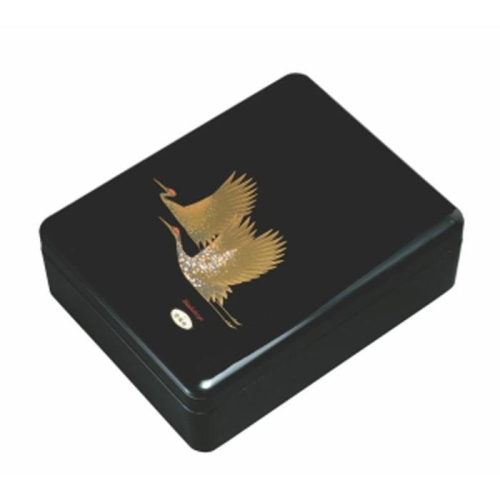 紀州漆器 新丸型文庫DX 黒 雅鶴【YG339】 2026792 - 和歌山県那智勝浦町
