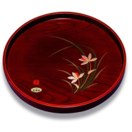 木製丸盆 30cm 春らん【YG390】