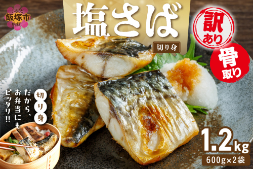 【訳あり】骨取り 塩さば切り身(600gx2袋)【A2-152】 2026941 - 福岡県飯塚市
