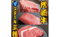 ＜父の日＞枕崎お魚センター ＜枕崎牛＞ 3種ステーキ 食べ比べ(サーロイン・ヒレ・ランプ)D0-4F【1605864】