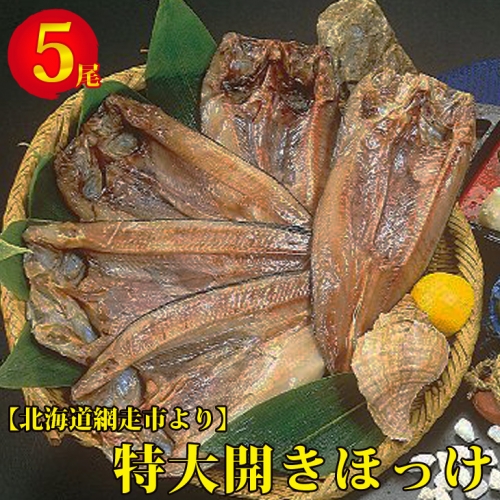 開きほっけ5尾セット 魚 北海道
 203350 - 北海道網走市