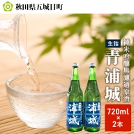 【生詰】純米吟醸無濾過原酒「青浦城」720ml×2本