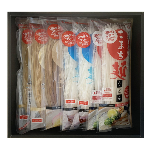 こまち麺 ギフトセット 5種 うどん 素麺 玄米うどん ラーメン 平打麺 細麺 グルテンフリー 秋田県産 あきたこまち お米 を使った 麺 乾麺【(株)波里】[L6-15501] 2040918 - 秋田県湯沢市