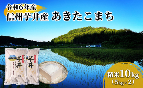 米 令和7年産　信州芋井産あきたこまち精米10kg（5kg×2）お米 ごはん コメ 白米 精米 お取り寄せ 信州 長野 2041135 - 長野県長野市