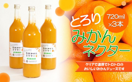 とろり　みかんネクター720ml×3本［IKE226］ 204250 - 和歌山県上富田町