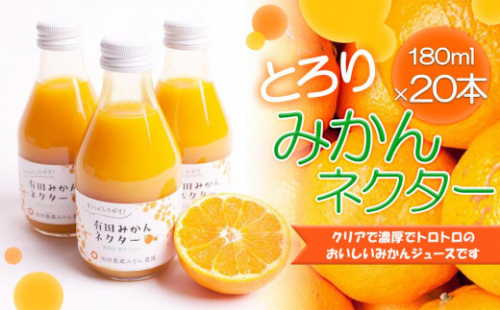 とろり　みかんネクター180ml×20本［IKE233］ 204257 - 和歌山県上富田町