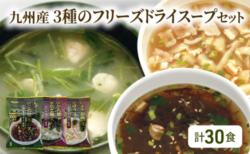 九州産 3種 の フリーズドライ スープ セット 10食×3種 計30食 2042913 - 福岡県大刀洗町