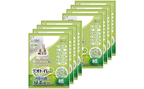 デオトイレ 飛び散らない 緑茶入り 消臭 サンド 4L×8袋 猫砂 トイレ 猫 猫用トイレ ペット ユニ・チャーム 愛猫用 ペット用品 2043179 - 三重県名張市