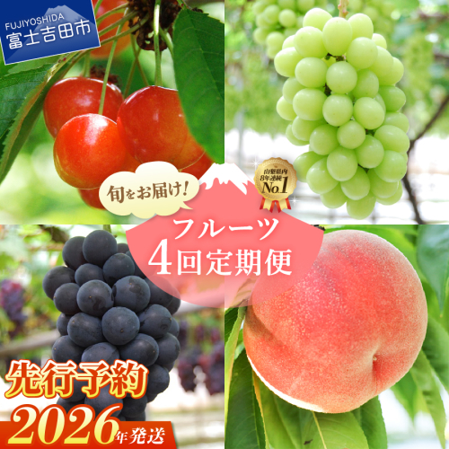 【数量限定】4回お届けフルーツ定期便 2045500 - 山梨県富士吉田市