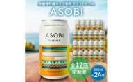 ＜毎月定期便＞＜与謝野町産ホップ使用クラフトビール＞ ASOBI　350ml ×24本セット全12回【4058791】