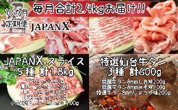◆◆ブランド豚JAPAN Xと創業35年以上、老舗の仙台名物特選牛タンの美味しいコラボ！！◆◆ 「JAL国内線ファーストクラス機内食採用」「食材王国みやぎブランド化部門 大賞」 「富県宮城グランプリ 