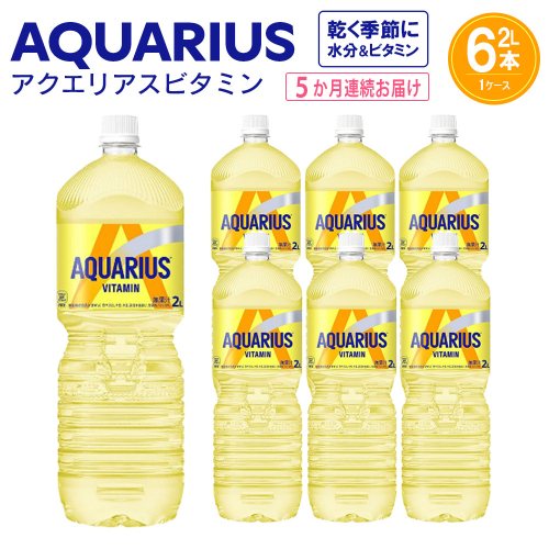 【5か月連続お届け】アクエリアス ビタミン　2L PET×6本　【04301-0680】 2047991 - 宮城県蔵王町