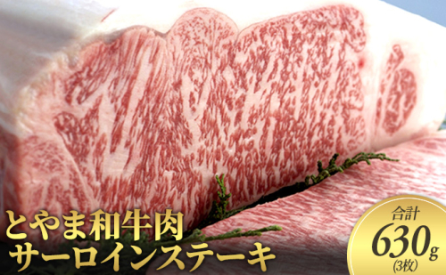 とやま和牛肉 サーロイン ステーキ 合計630g 3枚 牛肉 和牛 肉 お肉 牛 20496 - 富山県射水市