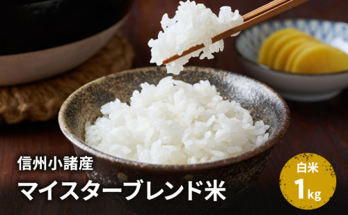 米 信州小諸産マイスターブレンド米【白米／1kg】 コシヒカリ あきたこまち ひとめぼれ コメ お米 ごはん ご飯 信州 長野県 小諸市 2050688 - 長野県小諸市