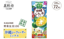 さわやかな酸味と渋みのアクセントが特徴の沖縄県産シークヮーサーの味わいに仕上げた、今だけの季節限定・野菜・果実100％ミックスジュースです。背景には沖縄県の大宜味村の砂浜と、大宜味村に伝わる精霊ぶなが