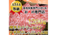 【A5〜A4等級！】サーロイン しゃぶしゃぶ用 1200g (600g×2) 吉富町/株式会社チクゼンヤ [BGAP003]