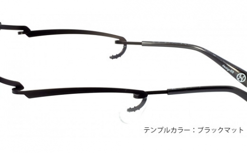 ズレないメガネと通の間で話題の「design88 石彫9号」（本体×1、ケース×1）（ブラックマット） [J-8102_01]