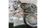 【352047001046】ちりめんじゃこ セット 天日干し 萩 ちりめん 130g×5 いりこ 450g×2 魚 小魚