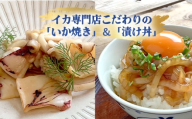 イカ 剣先イカ専門店こだわりの「いか焼き」&「漬け丼」。木桶仕込み醤油と糀で漬けた上質な味わい。各6個 セット おつまみ　｜HG001068