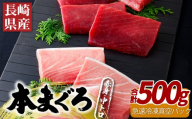 A400b 長崎県産本まぐろ(養殖)赤身・中トロ(計500g)