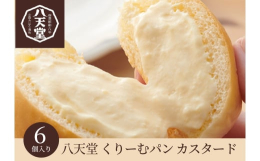 【ふるさと納税】【八天堂】くりーむパンカスタード 6個入 クリームパン おやつ 菓子 スイーツ 冷凍 お取り寄せ ギフト 015039