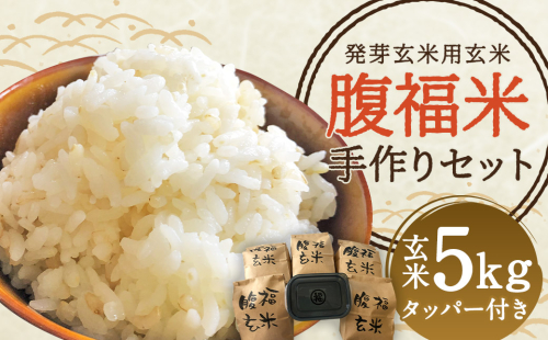 発芽玄米用 玄米 腹福米 手作り セット 5kg タッパー ヒノヒカリ 【2025年11月上旬より発送開始】 2067069 - 熊本県益城町