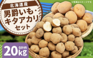 じゃがいも 男爵 キタアカリ  Lサイズ 各約10kg×1箱 計約20kg （JA） ジャガイモ 芋 いも イモ 食べ比べ 食べくらべ セット 国産 【2025年9月下旬-12月下旬迄発送予定】