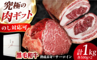 【ギフトBOX】【ふるさと納税限定】あなただけのドライエイジング熟成黒毛和牛ブロック（極上赤身＆サーロイン）1kg  肉 国産 和牛 赤身 サーロイン 大阪府高槻市/株式会社ＭＡＲＢＬＡＮＣ[AOAS0016]