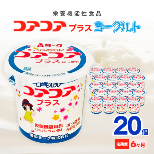 【6ヶ月定期便】愛知ヨーク　コアコアプラスヨーグルト　20個入［108A12-T］ 2069407 - 愛知県小牧市