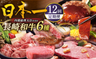 【全12回満喫定期便】長崎和牛 ヒレステーキ / 肩ローススライス / A5ランクハンバーグ / サーロインステーキ / 味付カルビ / リブロースステーキ 平戸市 / 萩原食肉産業 [KAD365]