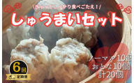 《6回定期便》手作り点心の店　Syun358. しゅうまい 20個（ノーマル10個・おとな10個）食べ比べセット