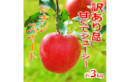 【009-51】シナノスイート　訳あり　約3キロ！　信濃三兄弟の一つ（りんご・リンゴ・林檎）
