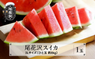 先行予約 尾花沢スイカ 秀品 3Lサイズ 約8㎏×1玉 7月中旬～8月中旬頃発送 スイカ すいか 西瓜 尾花沢すいか 2025年産 令和7年産 佐竹物産 sb-su3xx1