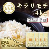 CIB35_【５回定期便】キラリモチ４ｋｇ もち麦 キラリ もち麦ごはん
