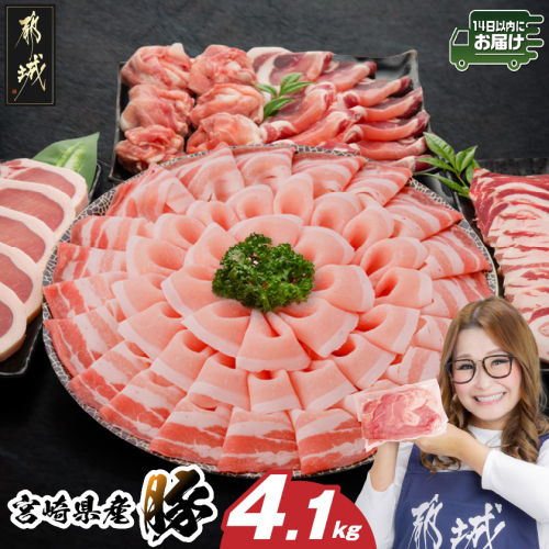 宮崎県産豚わくわく4.35kgセット(真空)≪みやこんじょ快速便≫(CP)_AC-8403-s-R-CP 2074124 - 宮崎県都城市