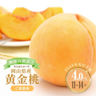 [2026年先行予約][なんばふぁーむ]岡山県産 黄金桃 4.0kg(11〜14玉)[ご家庭用]039-a007
