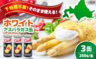 【北海道産】 ホワイトアスパラガス 3缶《喜茂別町》【きもべつ観光協会】 アスパラ アスパラガス ホワイトアスパラ 缶詰 缶 サラダ 北海道 常温 常温配送 [AJAG022]