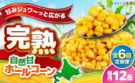 【全6回定期便】【北海道産】 自然甘ホールコーン 12缶（C7号缶）《喜茂別町》【きもべつ観光協会】 コーン コーン缶 とうもろこし トウモロコシ 北海道 常温 常温配送 [AJAG029]