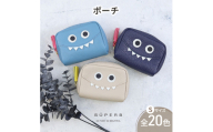 [№5258-8997]1174【通しマチ/モンスターポーチSMALL/全20色】毎日の相棒♪定番/通しマチ仕様のふっくらモンスターマルチポーチ レディース 化粧ポーチ コスメ ミニ マルチ 小さめ プレゼント コンパクト スリム　レッド