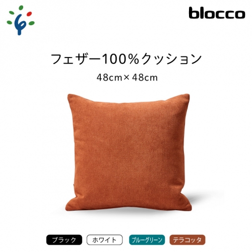 blocco フェザー100％ クッション（48×48cm） 207965 - 北海道石狩市