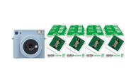 「インスタントカメラinstax™“チェキ"スクエアセット」instax™ スクエアフォーマットフィルム 2パック×20(合計400枚撮影可能)インスタントカメラ“チェキ"「instax SQUARE SQ1™ Glacier Blue」×1