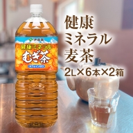 健康ミネラル麦茶2L×6本×2箱【500004】