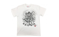 手描きTシャツ 仏画 ガネーシャ 白 (半袖 Sサイズ)【1615508】